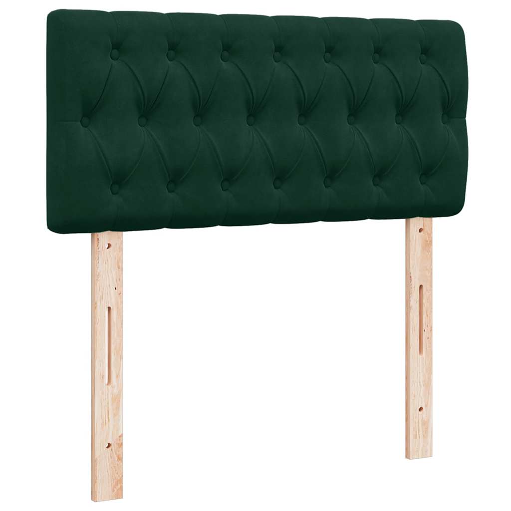 Box spring krevet s madracem tamnozeleni 80 x 200 cm baršunasti