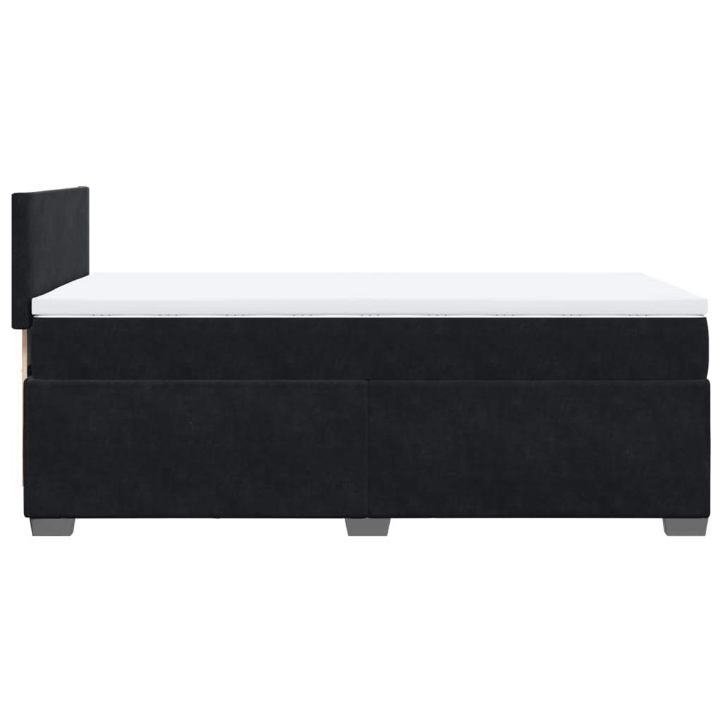 Box spring krevet s madracem crni 90x190 cm baršunasti
