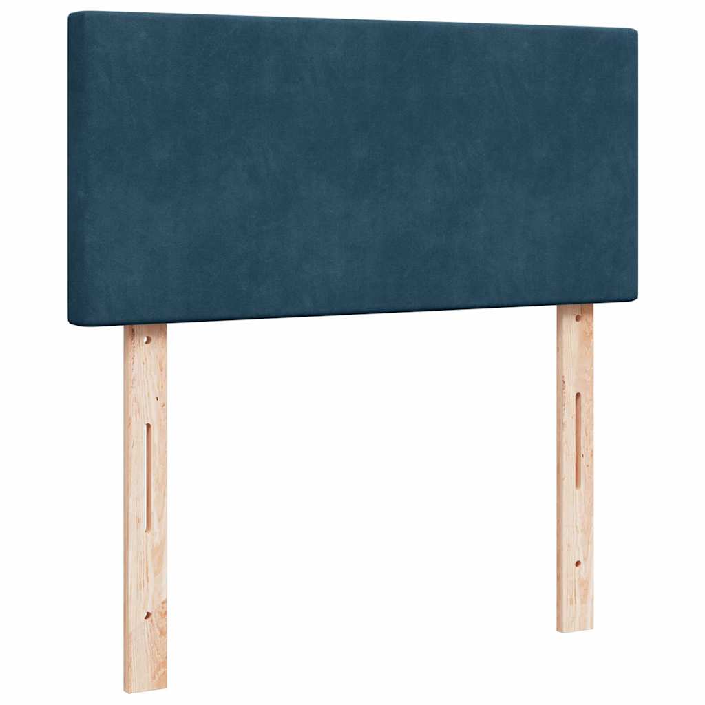 Box spring krevet s madracem plavi 90x190 cm baršunasti