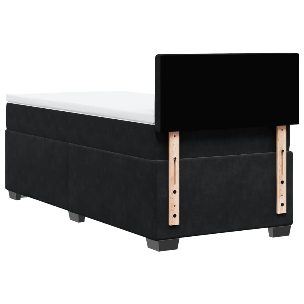 Box spring krevet s madracem crni 90x190 cm baršunasti