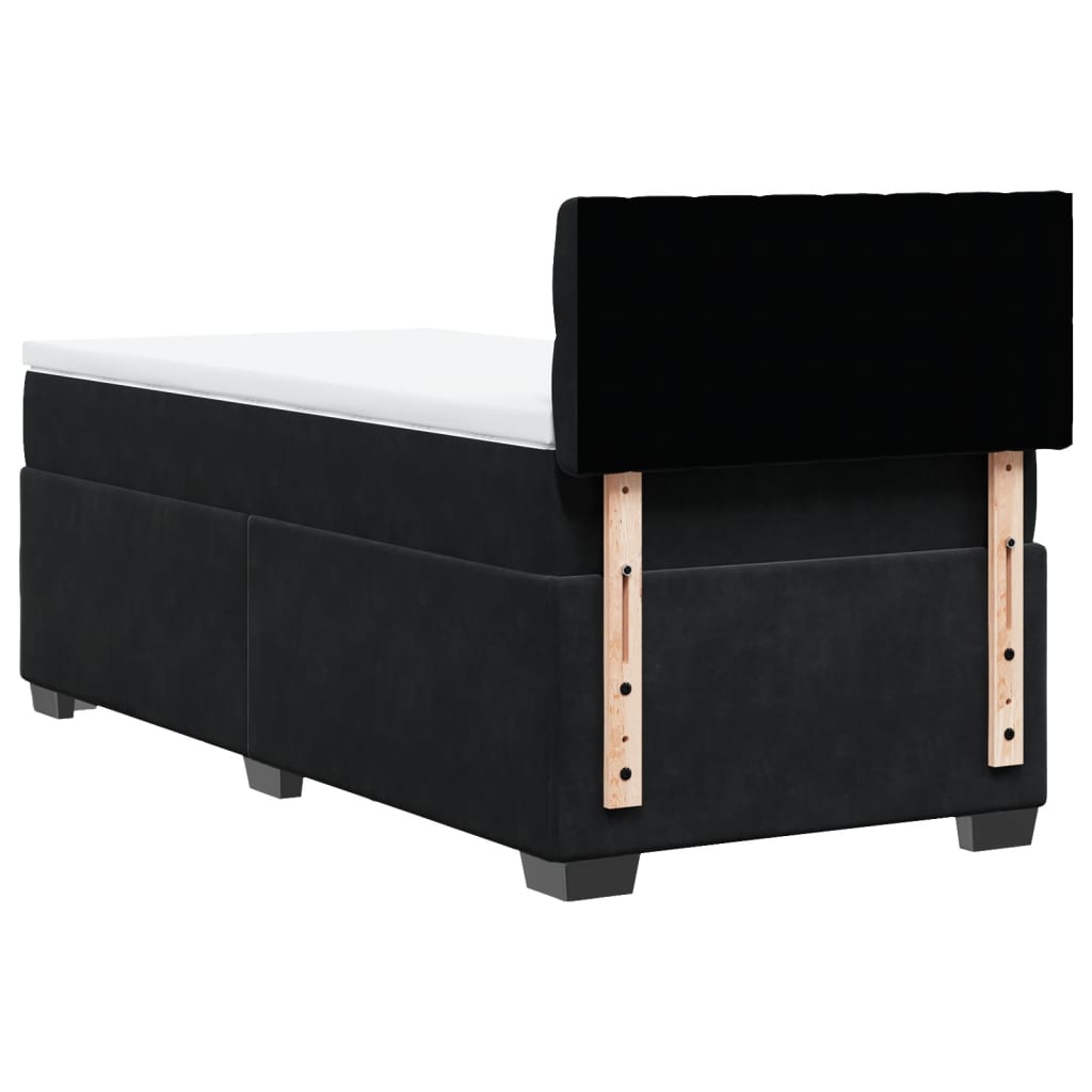 Box spring krevet s madracem crni 90x190 cm baršunasti