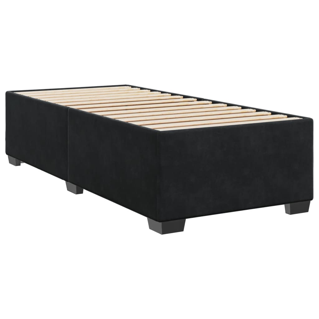 Box spring krevet s madracem crni 90x200 cm baršunasti