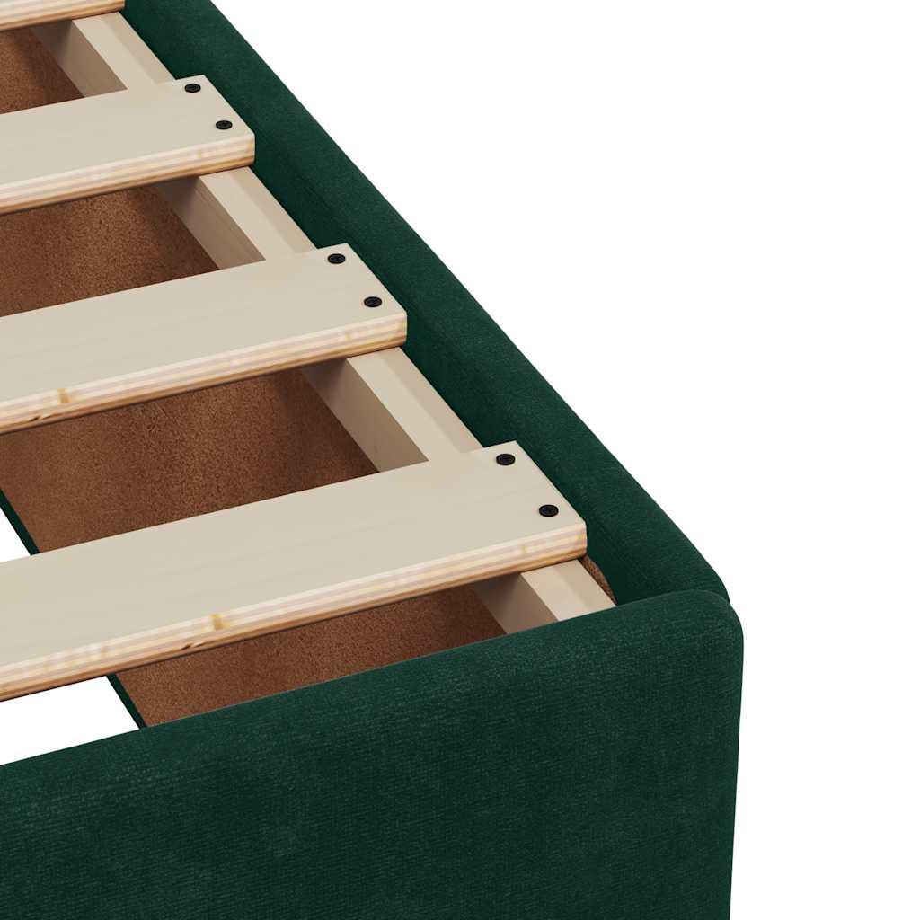 Box spring krevet s madracem tamnozeleni 90x200 cm baršunasti