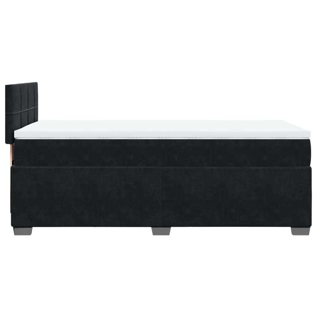 Box spring krevet s madracem crni 90x200 cm baršunasti