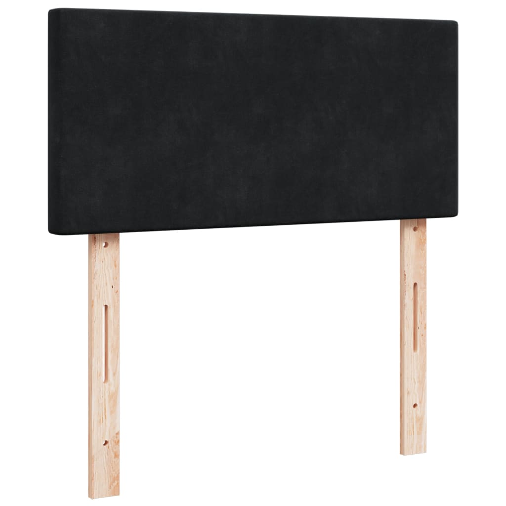 Box spring krevet s madracem crni 100x200 cm baršunasti