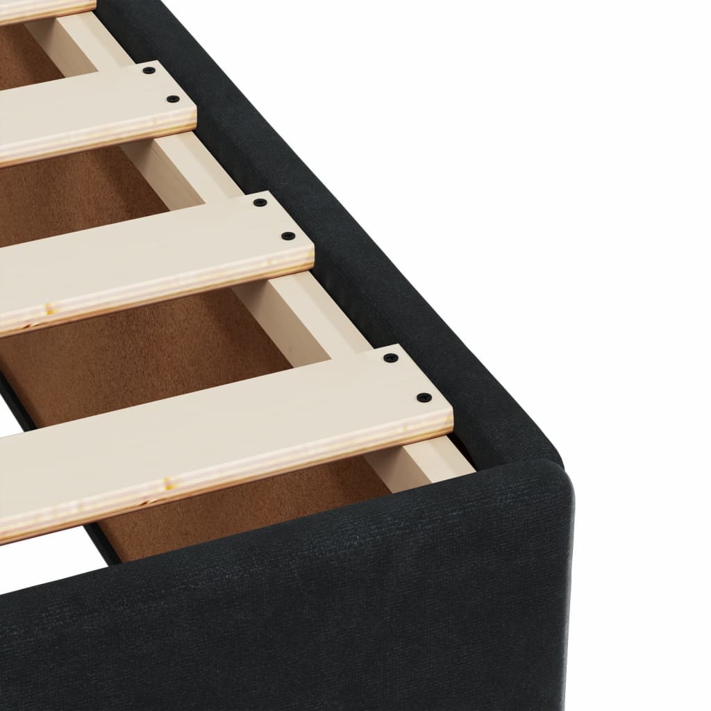 Box spring krevet s madracem crni 100x200 cm baršunasti