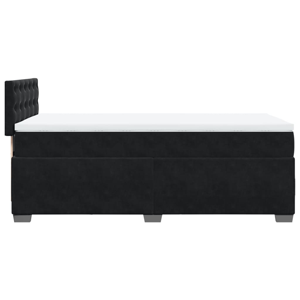 Box spring krevet s madracem crni 100x200 cm baršunasti