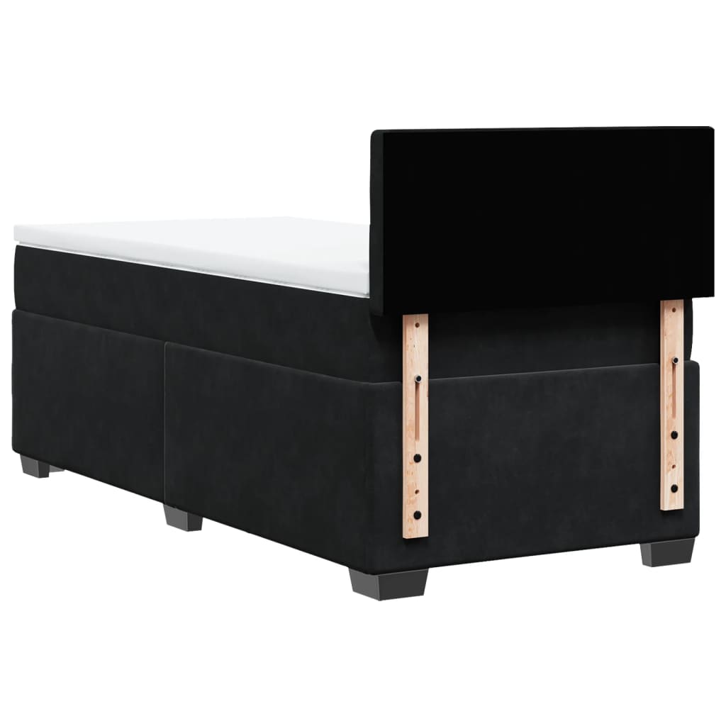 Box spring krevet s madracem crni 100x200 cm baršunasti