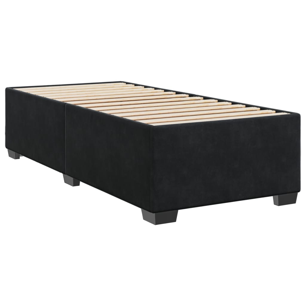 Box spring krevet s madracem crni 100x200 cm baršunasti