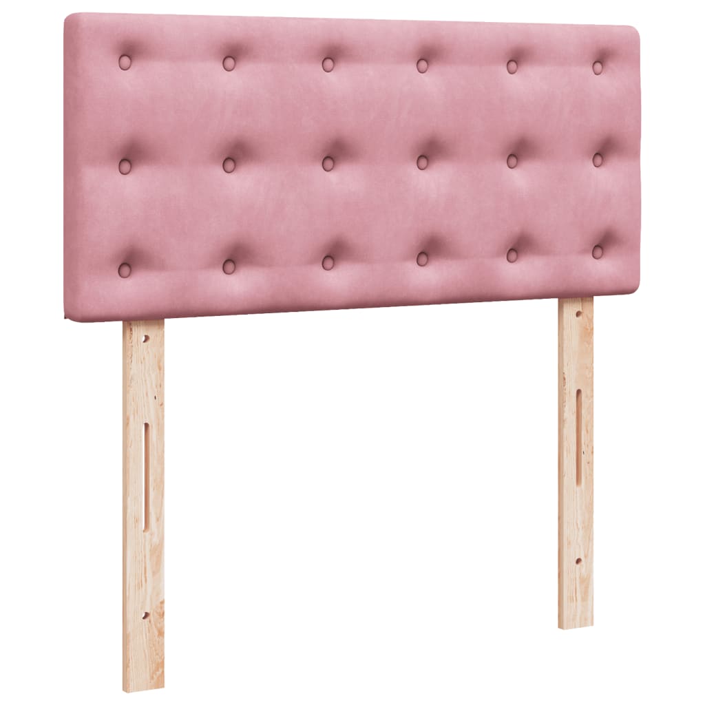 Box spring krevet s madracem ružičasti 100x200 cm baršunasti