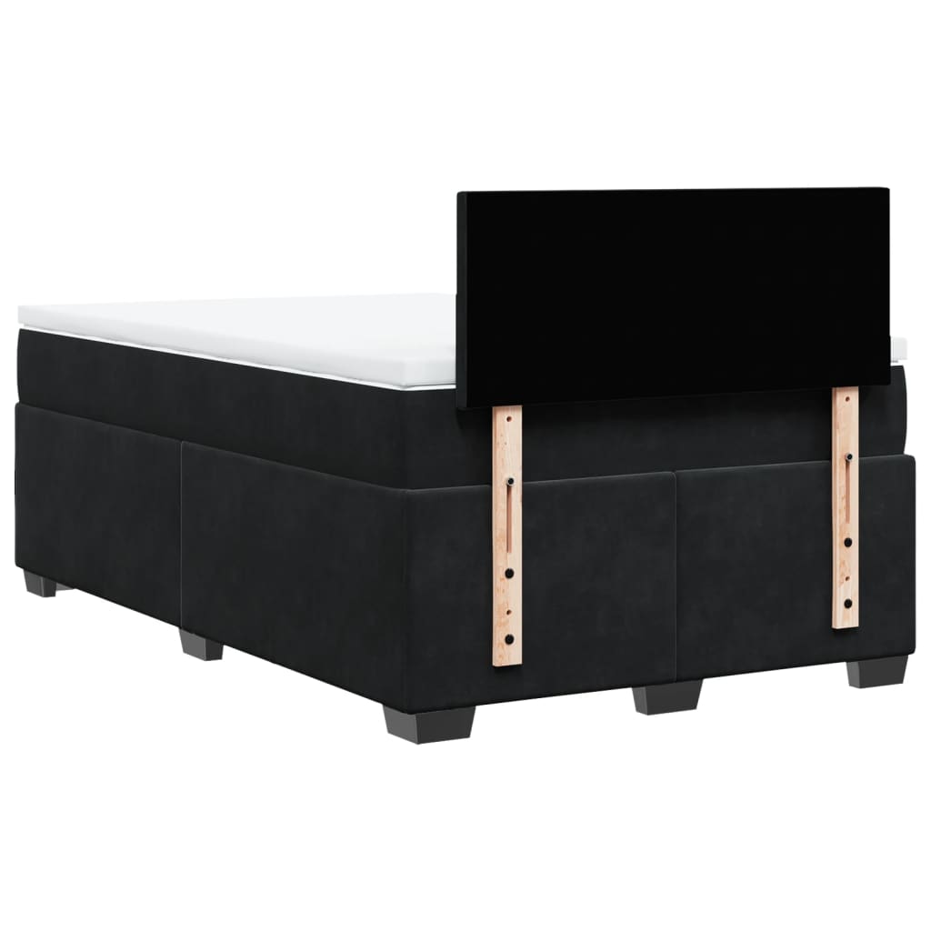 Box spring krevet s madracem crni 120 x 200 cm baršunasti