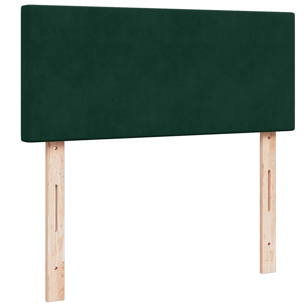 Box spring krevet s madracem tamnozeleni 120x200 cm baršunasti