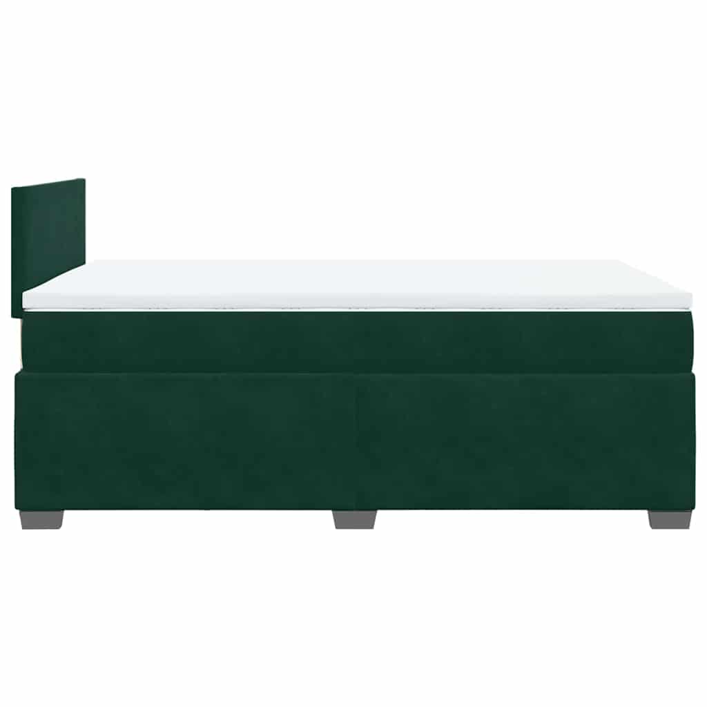 Box spring krevet s madracem tamnozeleni 120x200 cm baršunasti