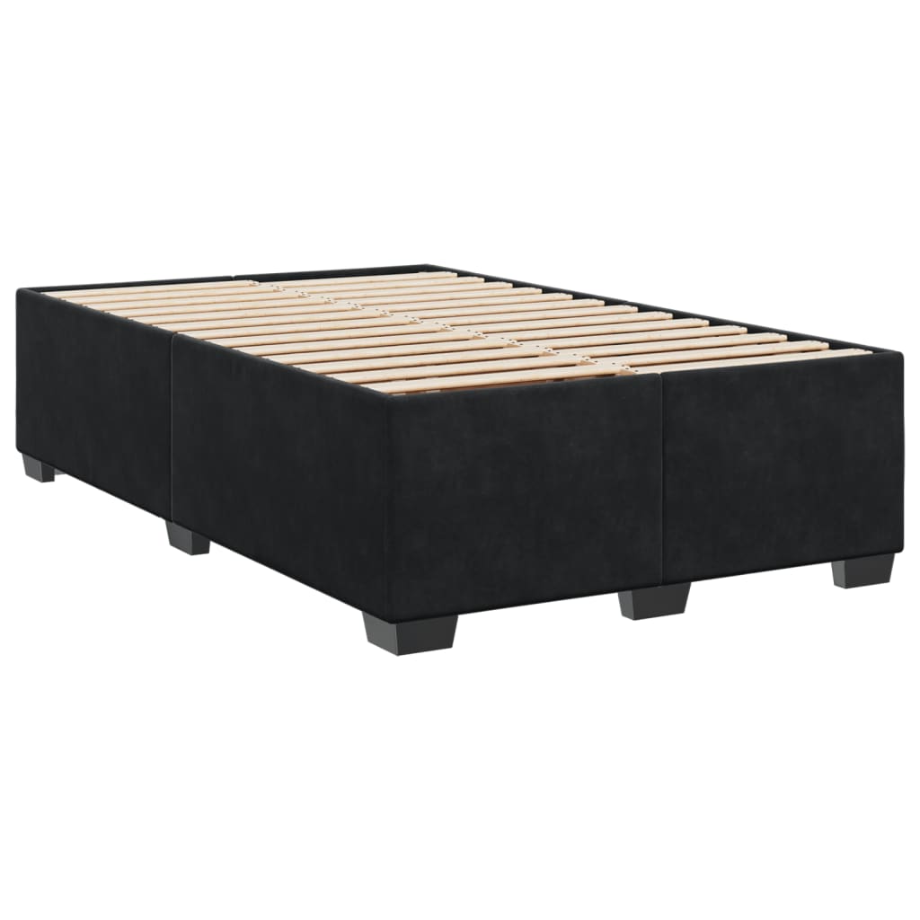 Box spring krevet s madracem crni 120 x 200 cm baršunasti