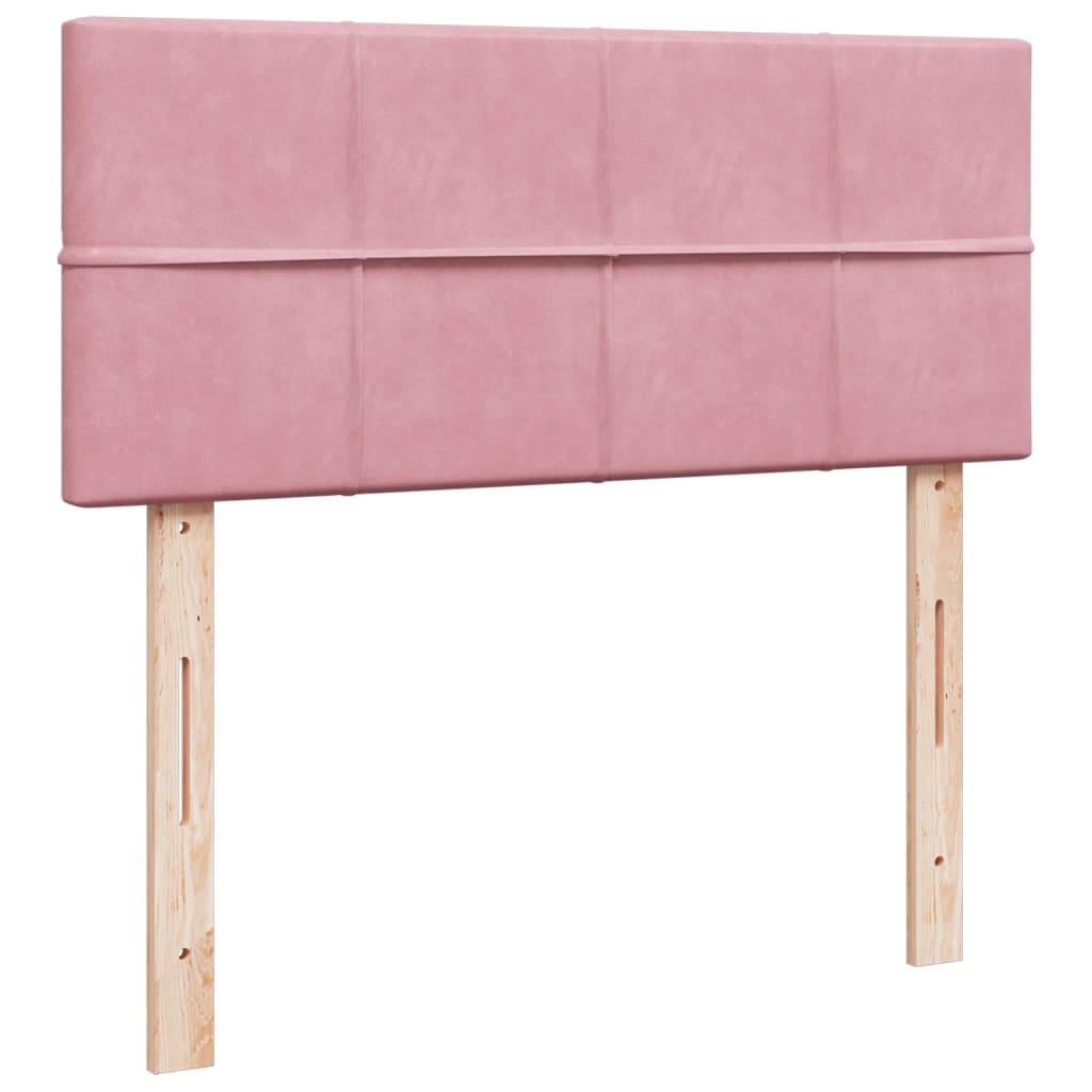 Box spring krevet s madracem ružičasti 120 x 200 cm baršunasti