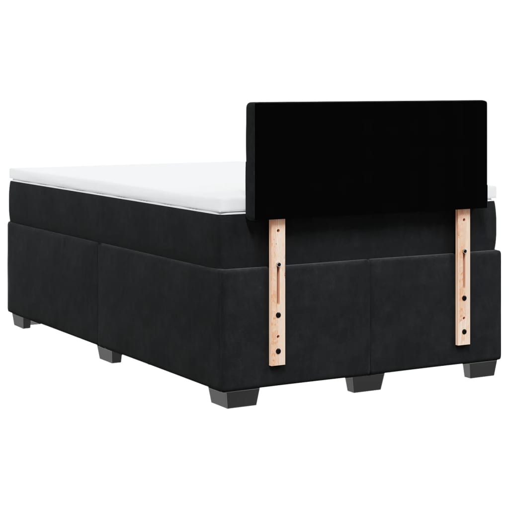 Box spring krevet s madracem crni 120 x 200 cm baršunasti