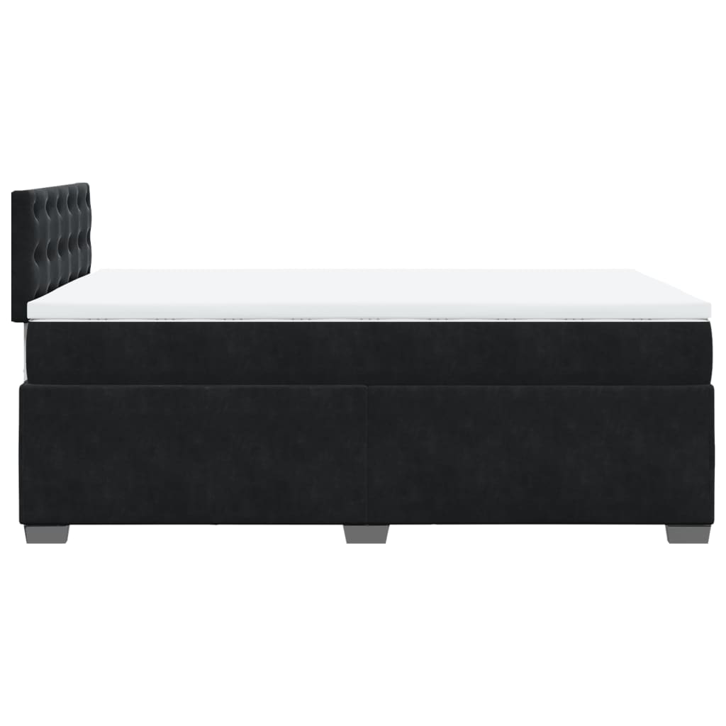 Box spring krevet s madracem crni 120 x 200 cm baršunasti