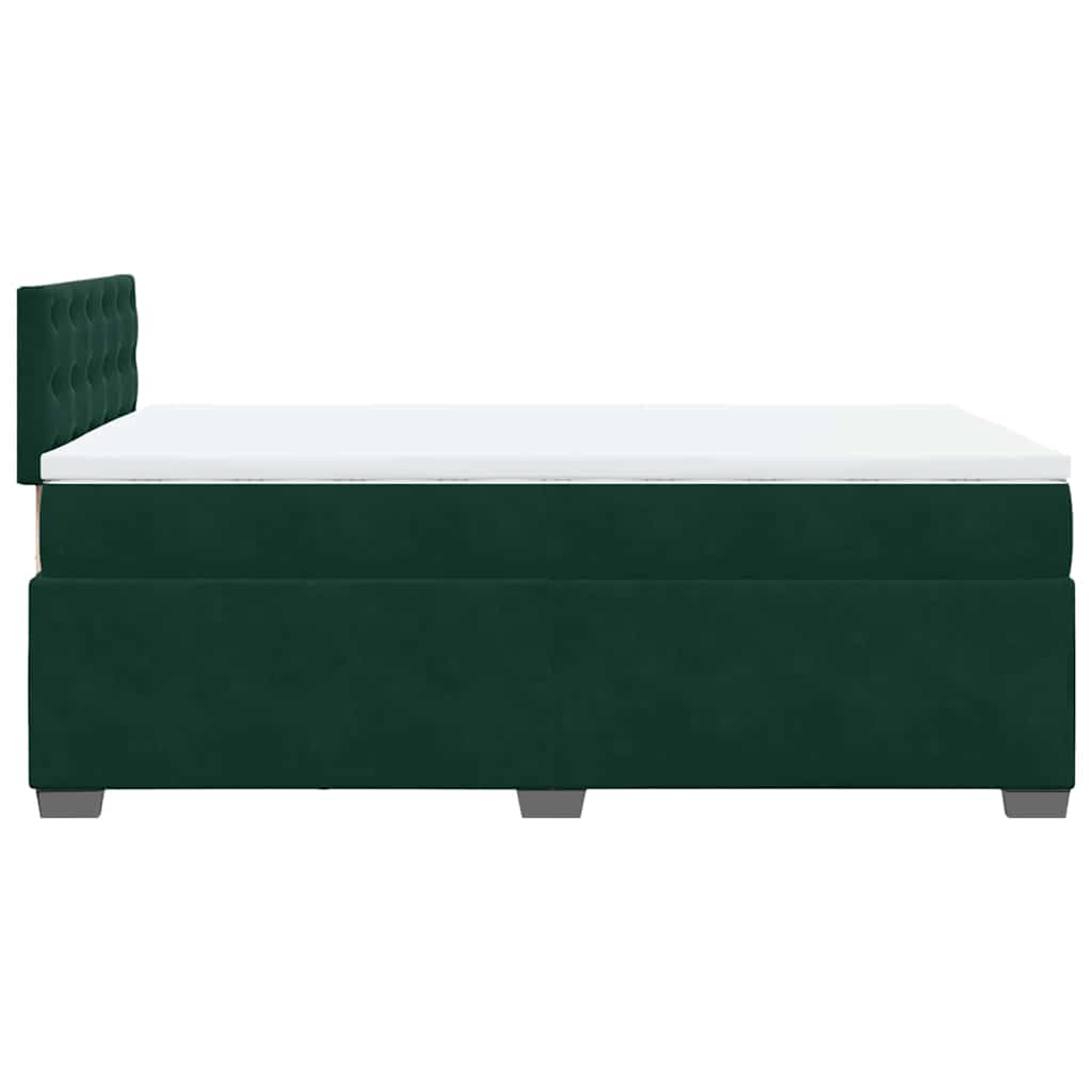 Box spring krevet s madracem tamnozeleni 120x200 cm baršunasti