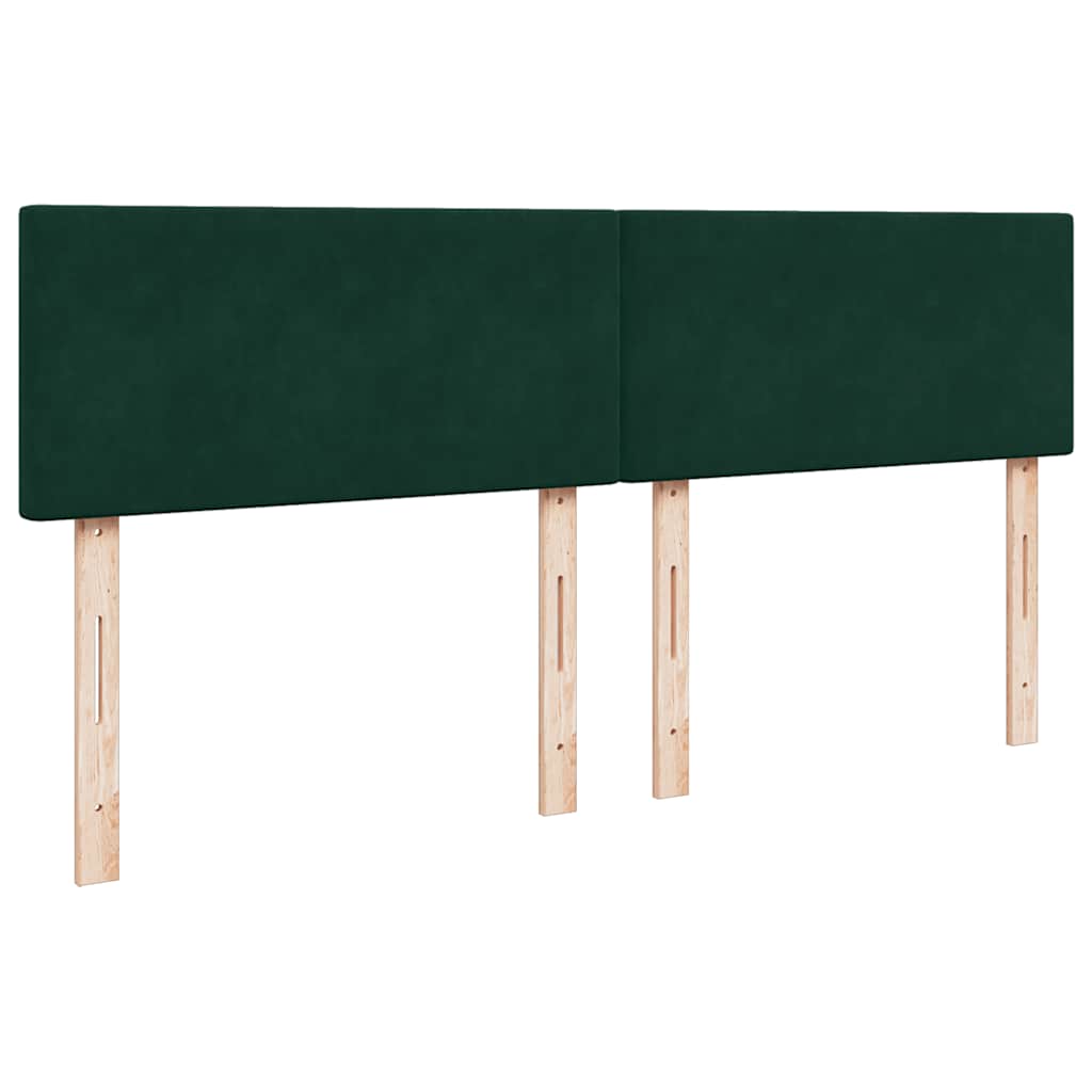 Krevet s oprugama i madracem tamnozeleni 180x200 cm baršunasti