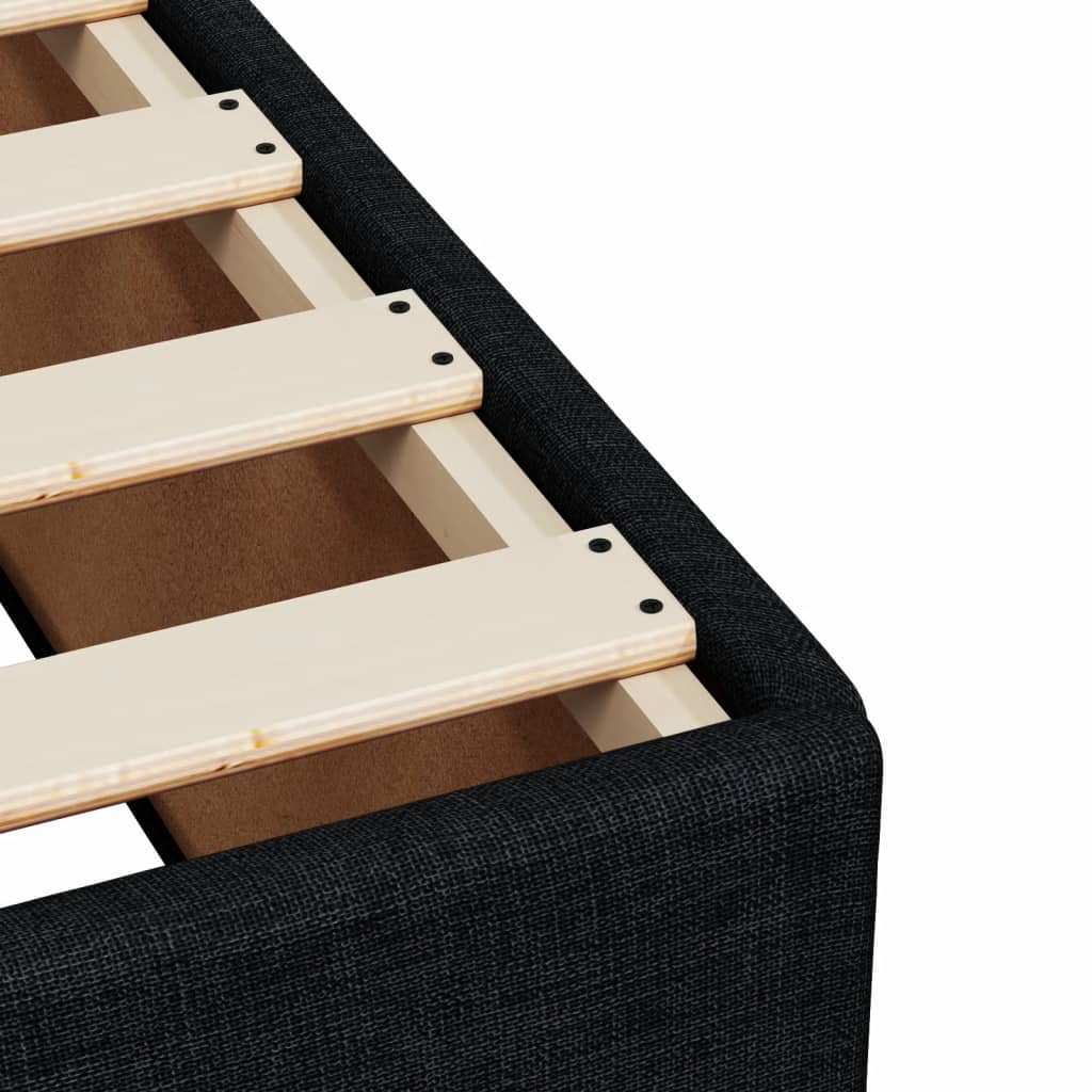Box spring krevet s madracem crni 80 x 200 cm od tkanine