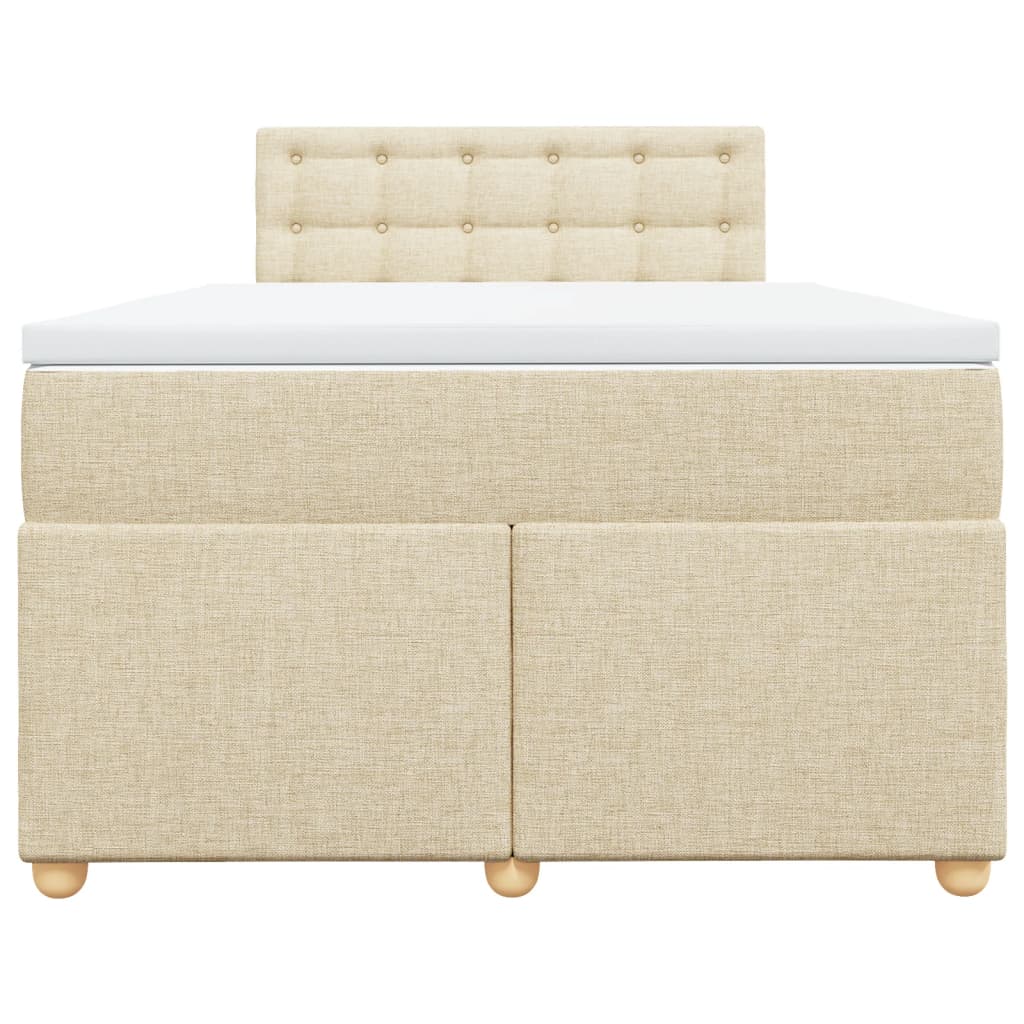 Krevet box spring s madracem krem 120 x 190 cm od tkanine