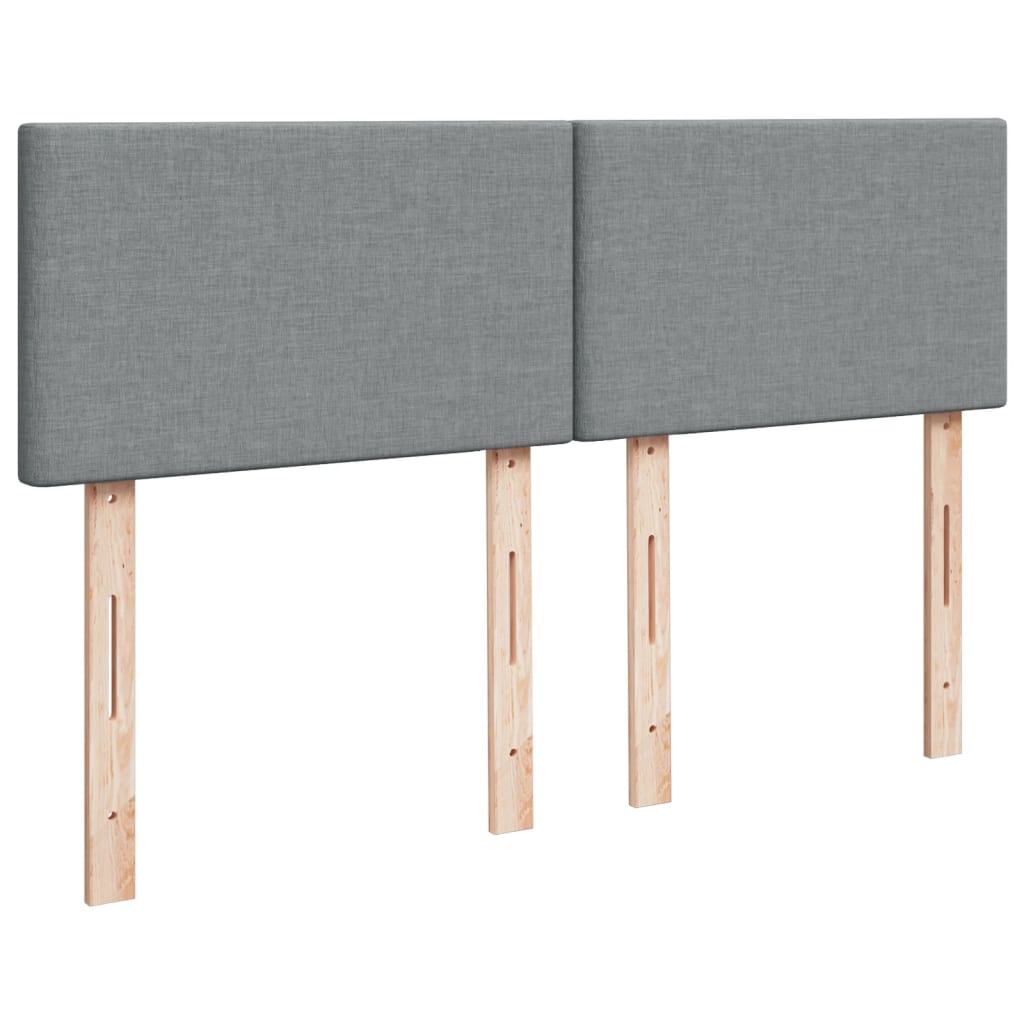 Krevet box spring s madracem svjetlosiva 160x200 cm tkanina