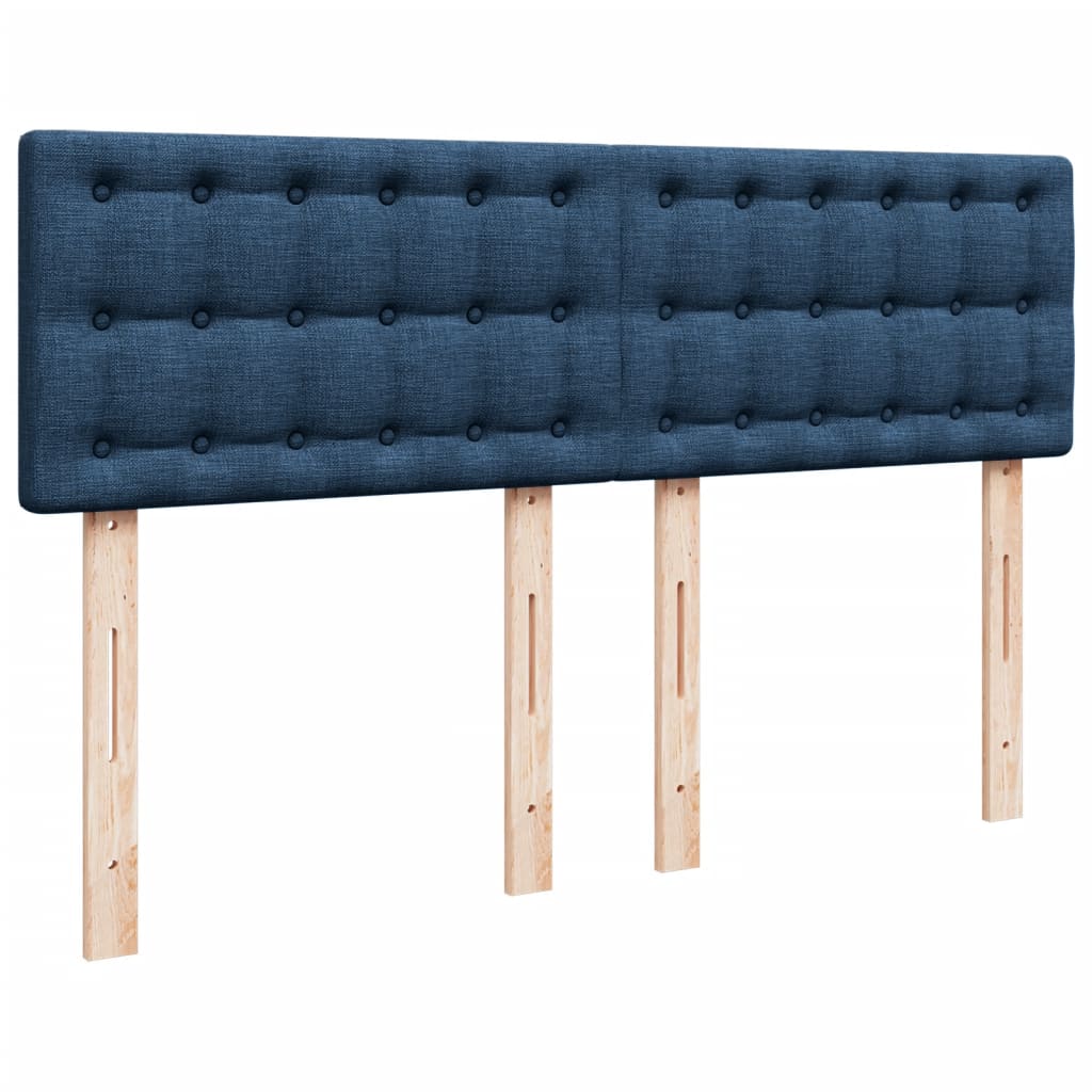 Krevet s oprugama i madracem plavi 160x200 cm od tkanine