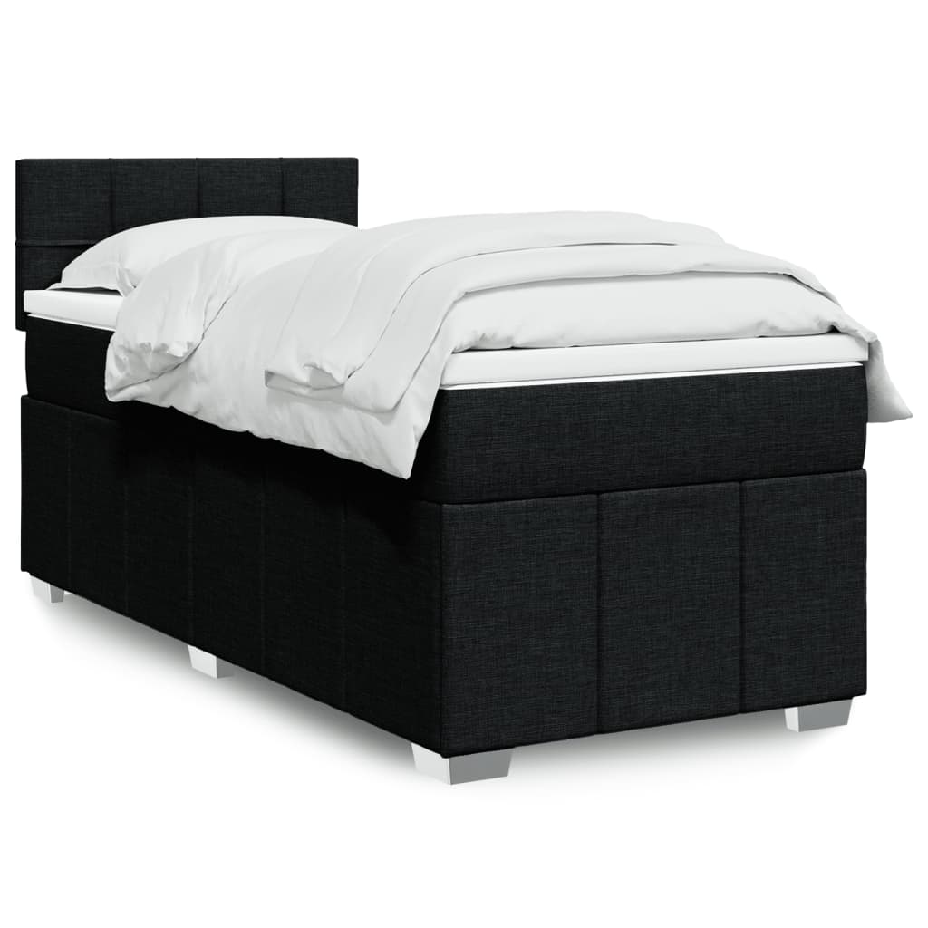 Box spring krevet s madracem crni 80 x 200 cm od tkanine