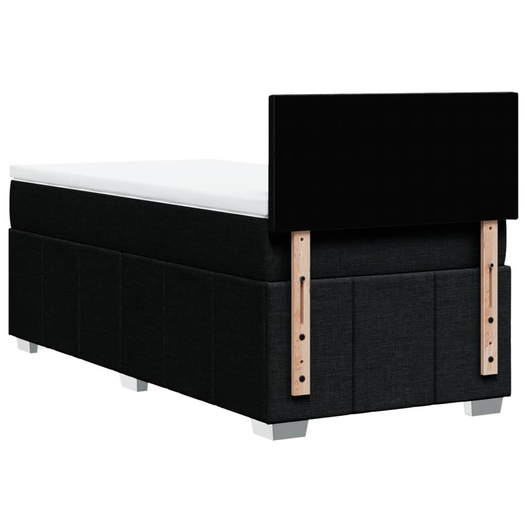 Box spring krevet s madracem crni 90x190 cm od tkanine