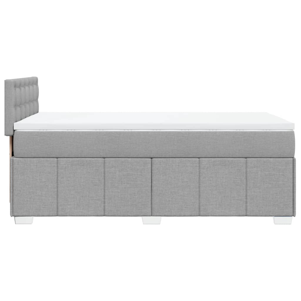 Krevet s oprugama i madracem svjetlosivi 100x200 cm od tkanine