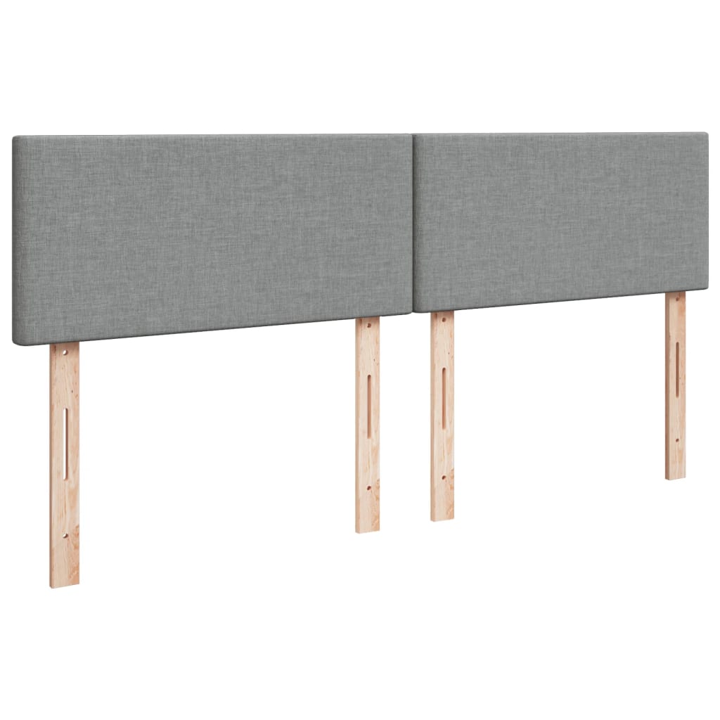 Krevet box spring s madracem svjetlosiva 160x200 cm tkanina