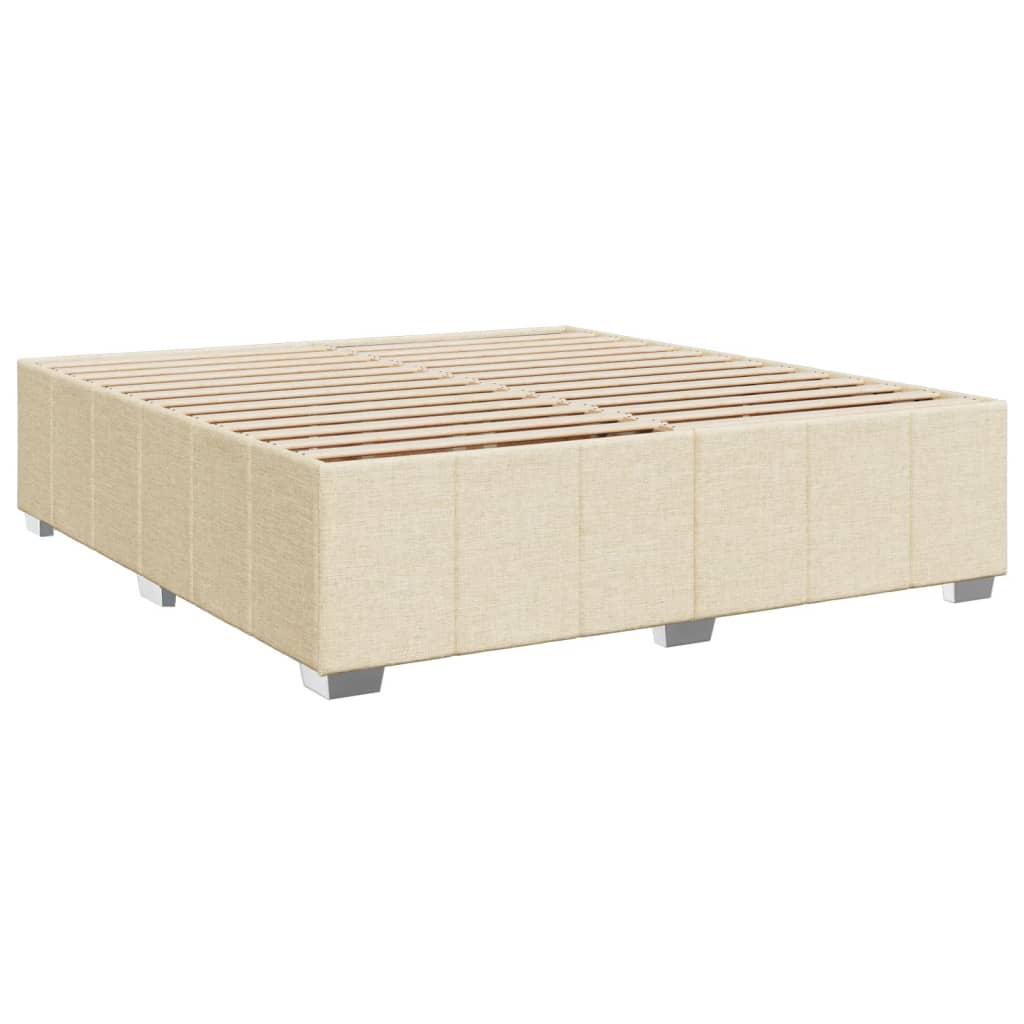 Krevet s oprugama i madracem krem 180x200 cm od tkanine