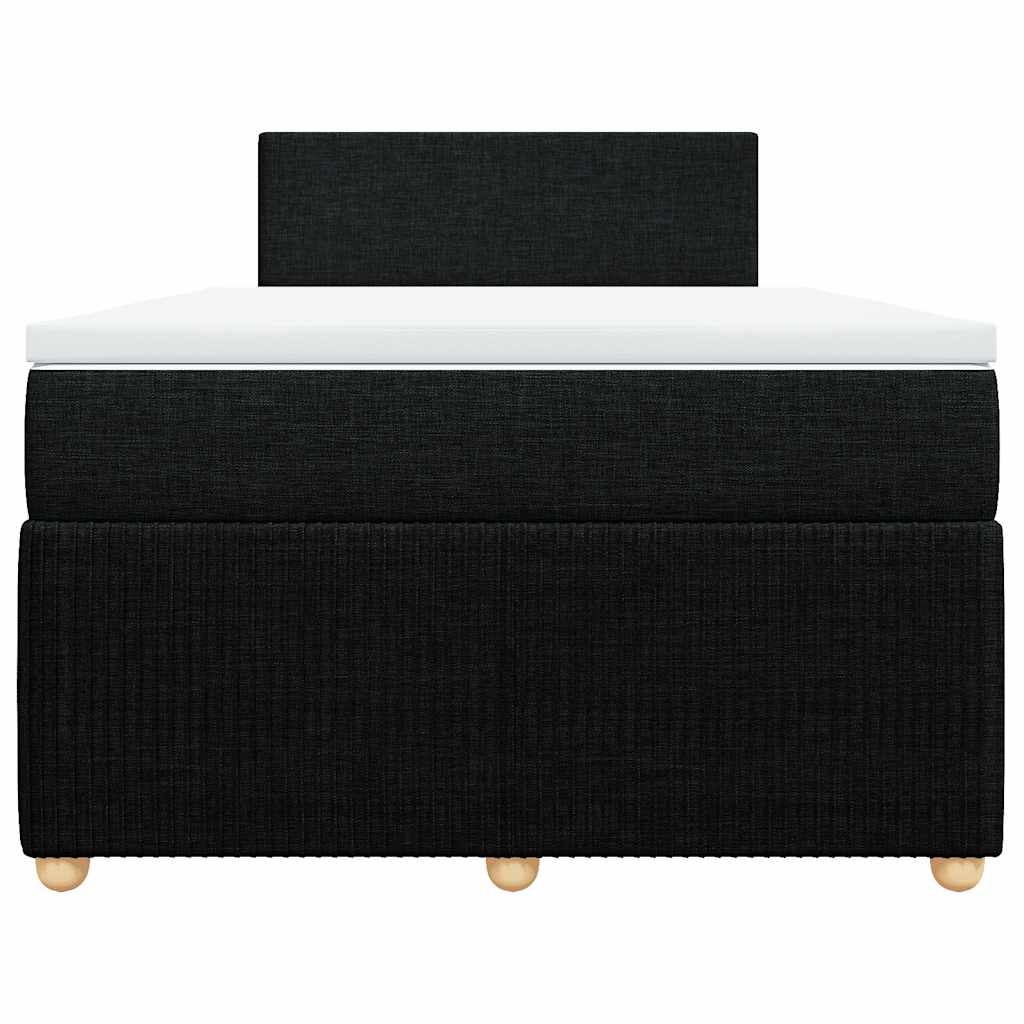 Krevet box spring s madracem crni 120 x 190 cm od tkanine