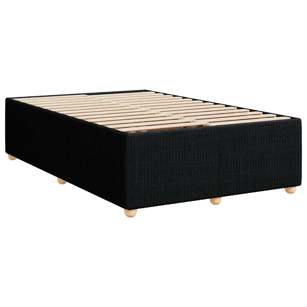 Krevet box spring s madracem crni 120 x 190 cm od tkanine