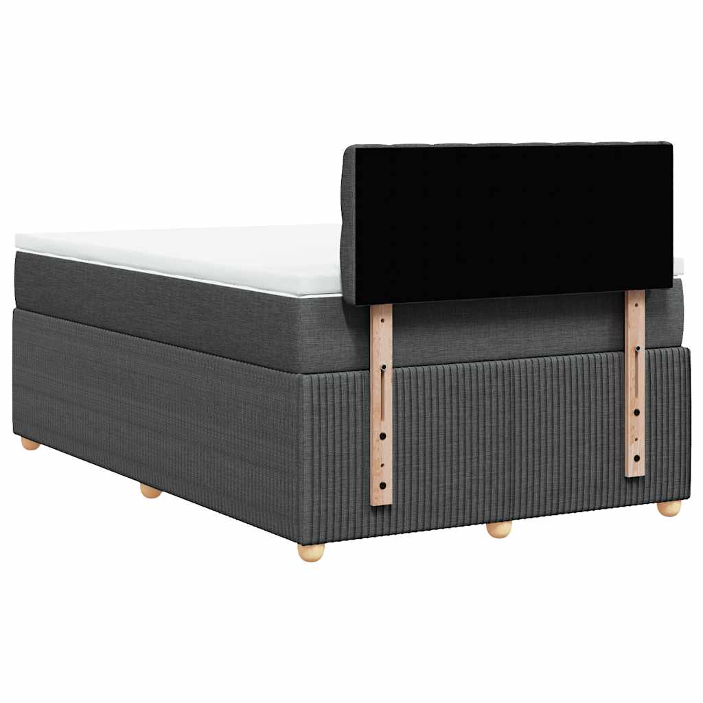 Krevet box spring s madracem tamnosivi 120 x 190 cm tkanina