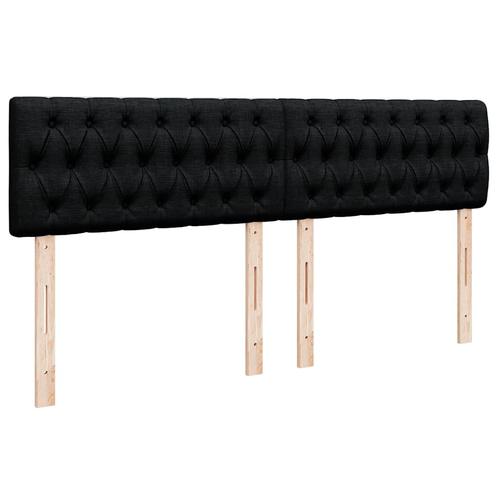 Krevet s oprugama i madracem crni 180x200 cm od tkanine