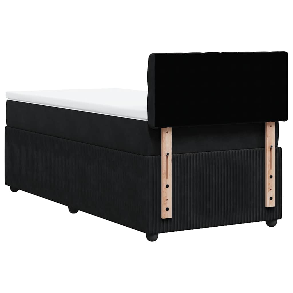 Box spring krevet s madracem crni 80 x 200 cm baršunasti