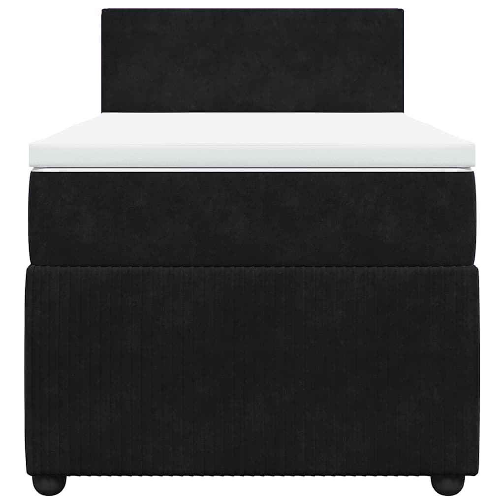 Box spring krevet s madracem crni 90x190 cm baršunasti