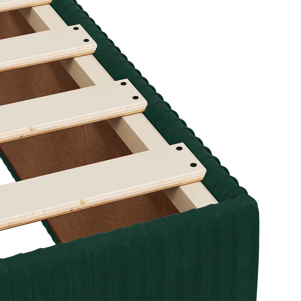 Box spring krevet s madracem tamnozeleni 90x190 cm baršunasti
