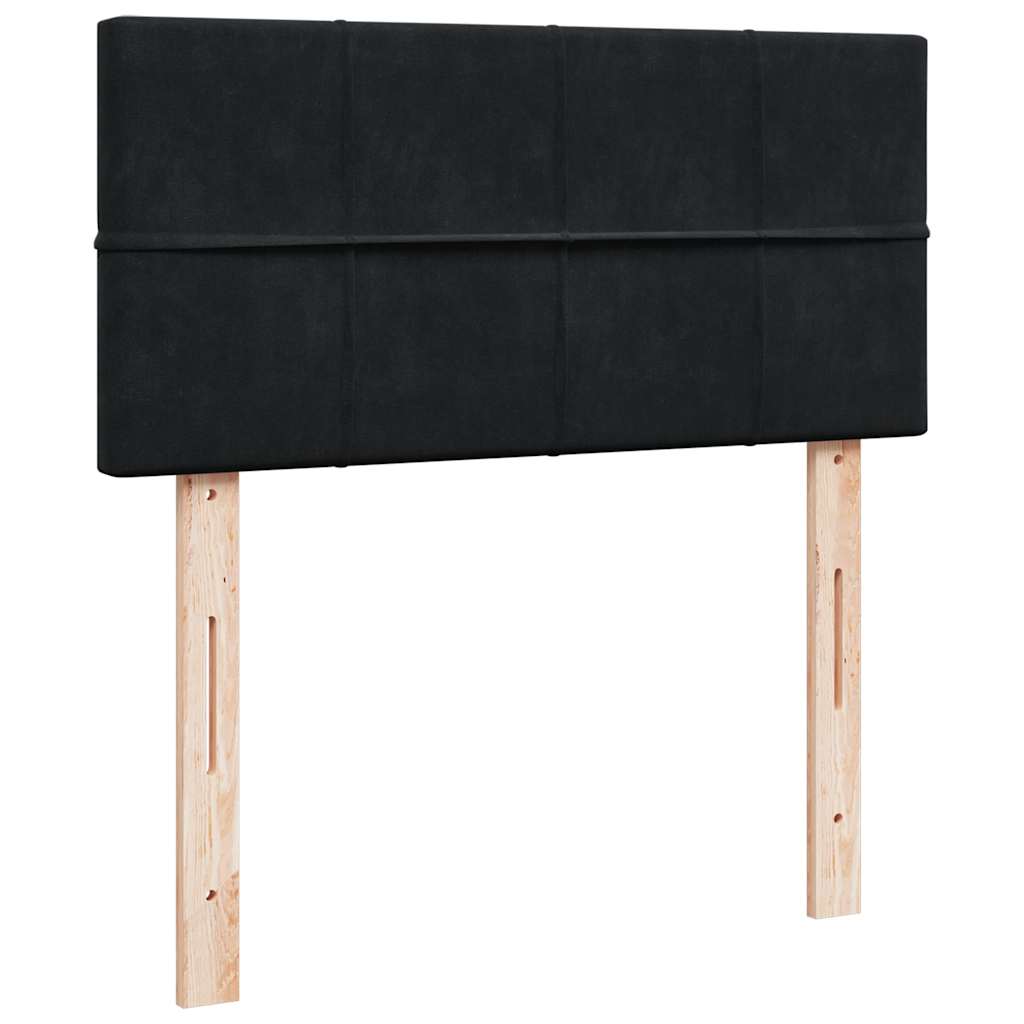Box spring krevet s madracem crni 90x190 cm baršunasti