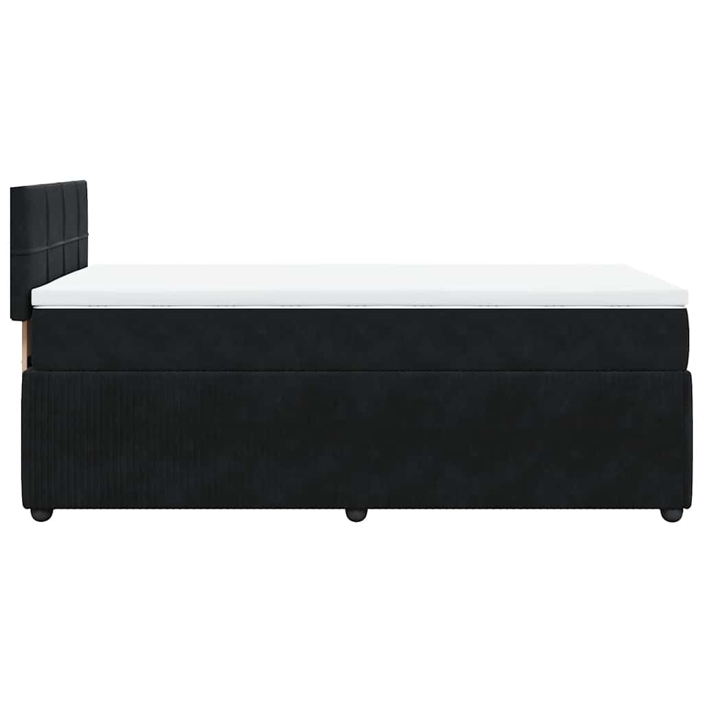 Box spring krevet s madracem crni 90x190 cm baršunasti