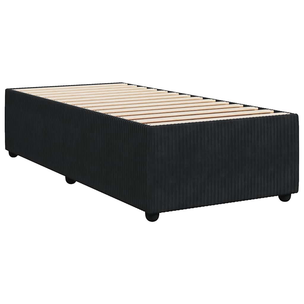 Box spring krevet s madracem crni 90x200 cm baršunasti