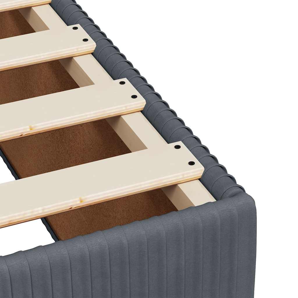 Box spring krevet s madracem tamnosivi 90x200 cm baršunasti