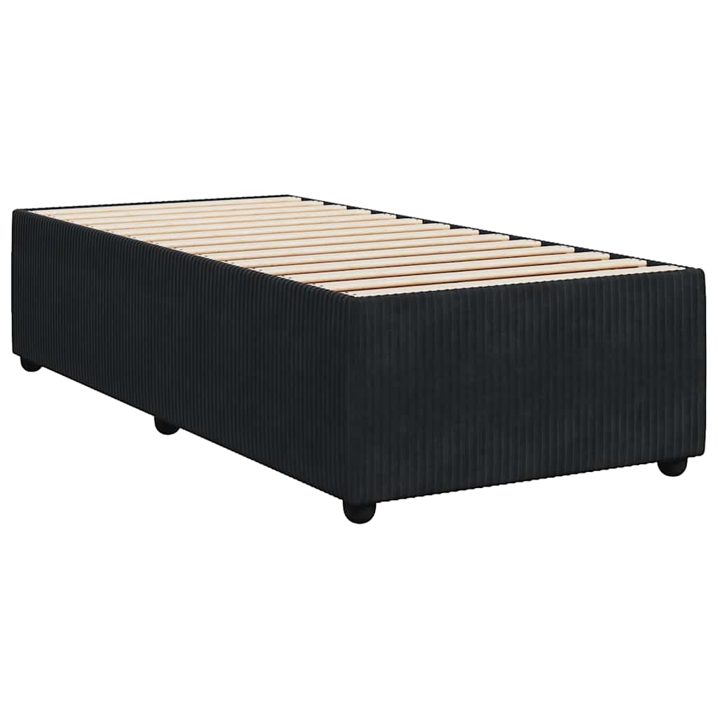 Box spring krevet s madracem crni 90x200 cm baršunasti