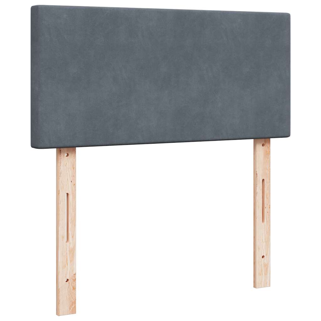 Box spring krevet s madracem tamnosivi 100x200 cm baršunasti