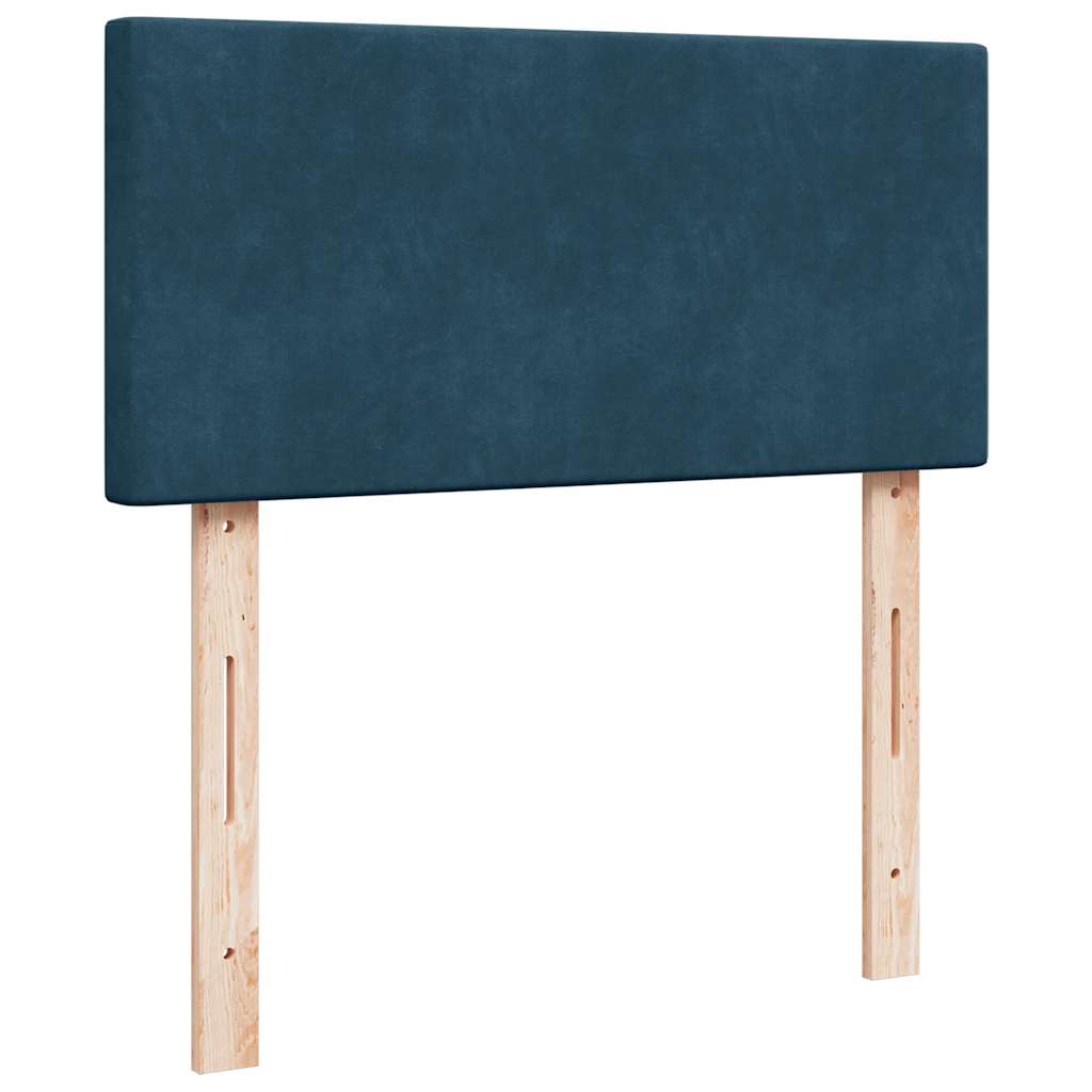 Box spring krevet s madracem plavi 100x200 cm baršunasti