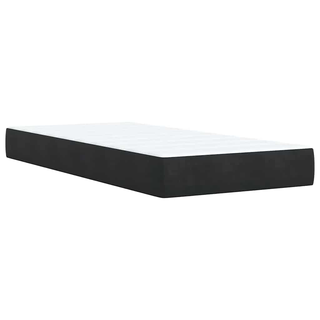 Box spring krevet s madracem crni 100x200 cm baršunasti