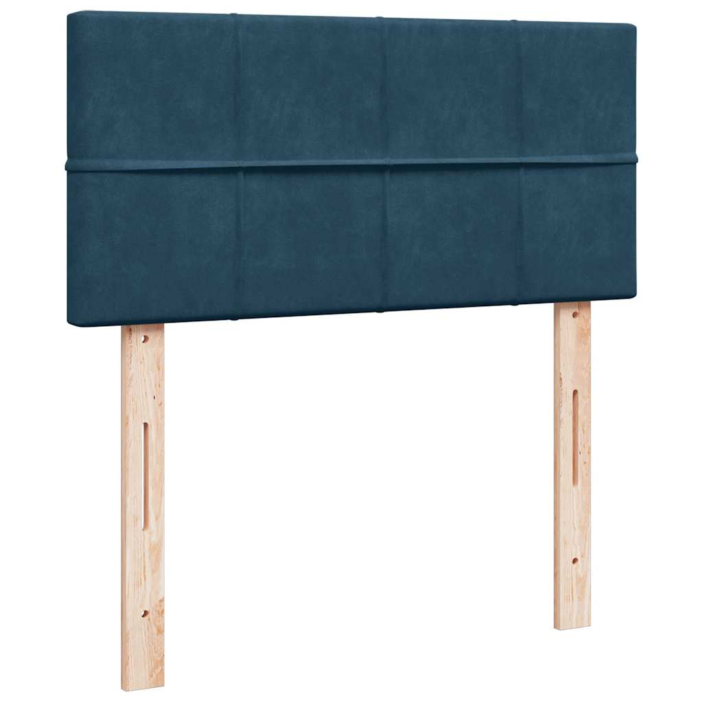 Box spring krevet s madracem plavi 100x200 cm baršunasti