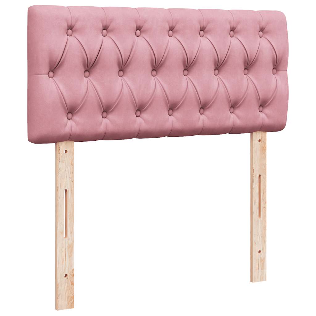 Box spring krevet s madracem ružičasti 100x200 cm baršunasti