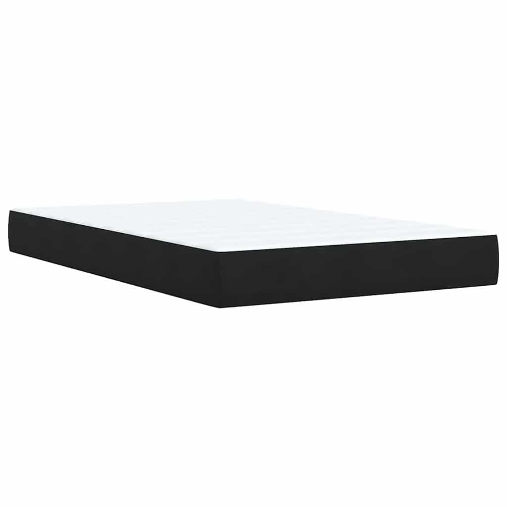 Krevet box spring s madracem crni 120 x 190 cm baršunasti